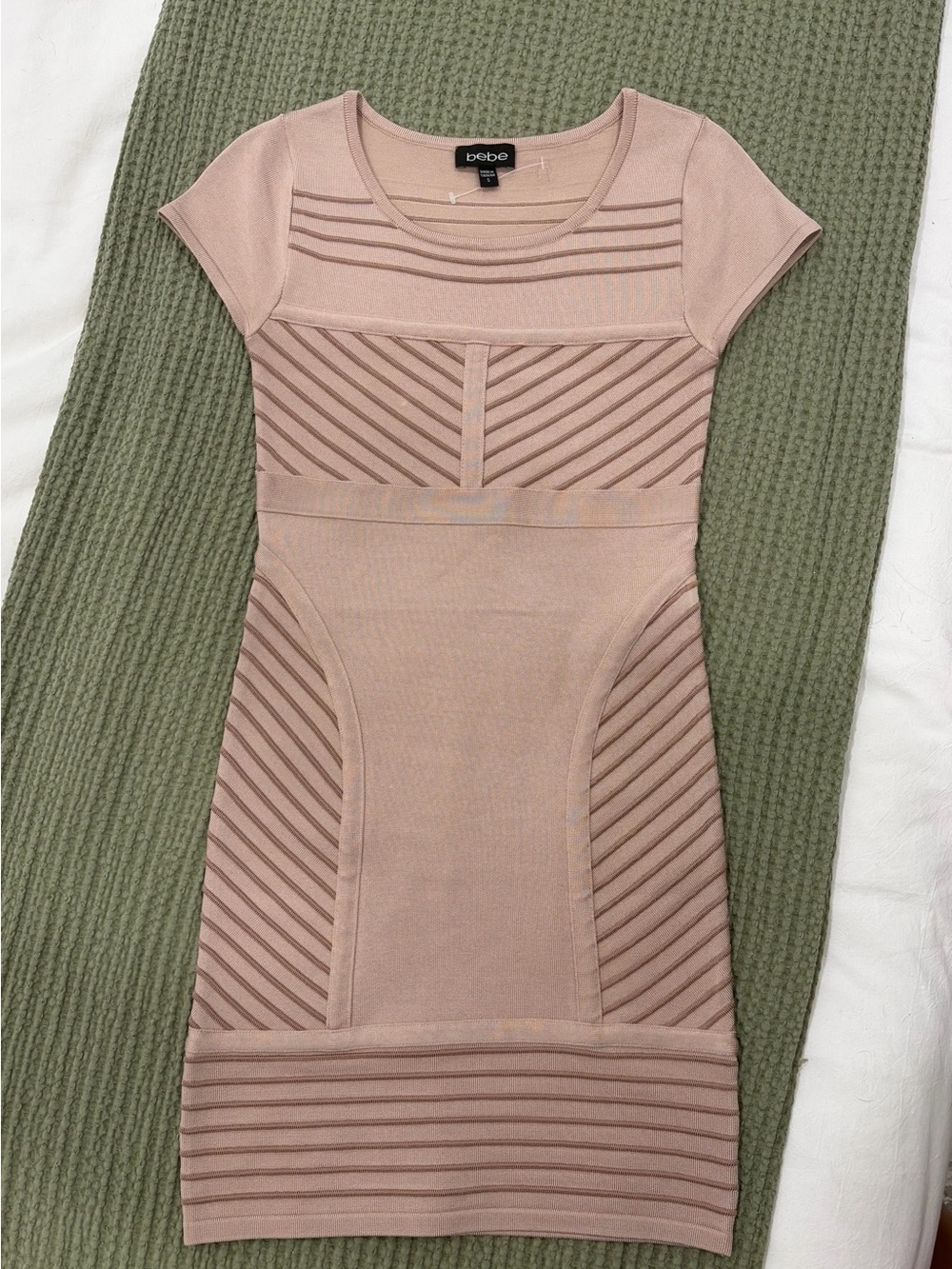 bebe Mauve Bandage Bodycon Dress